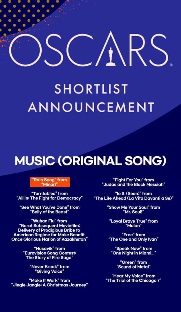 Han Yeri s Lullaby Like Song in  Minari  Shortlisted for Oscar s Best Original Song - 4