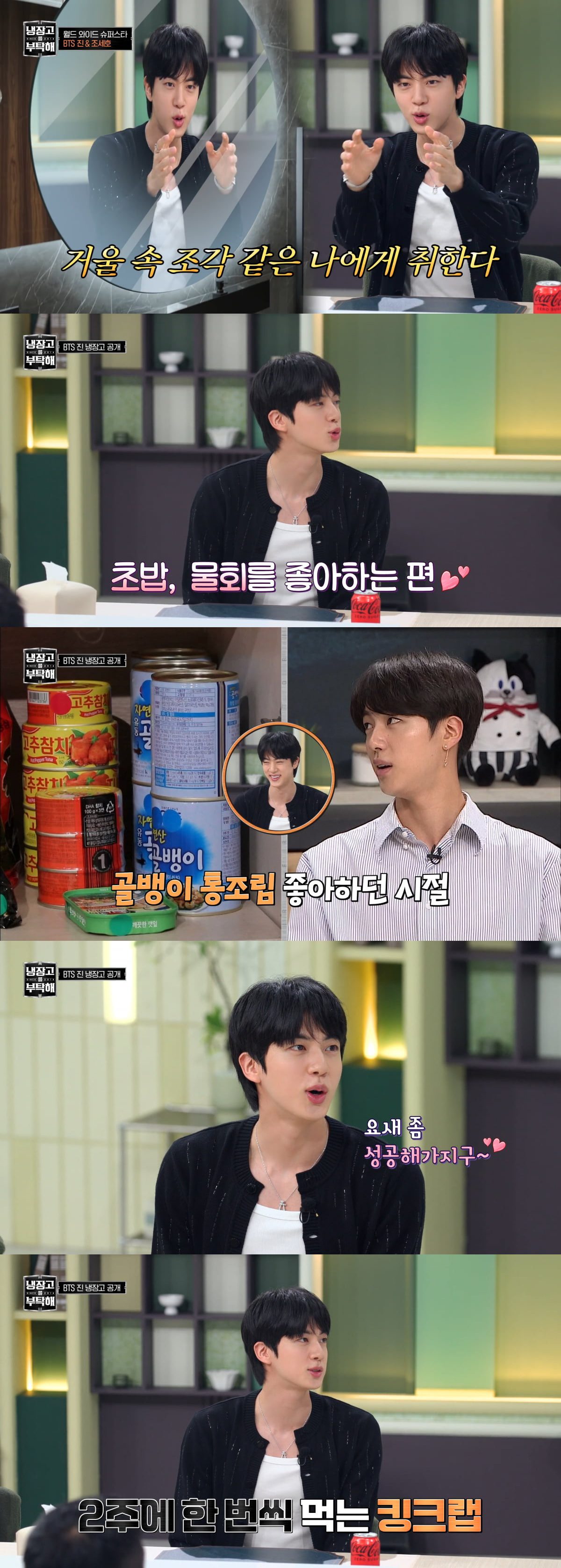 bts jin refrigerator