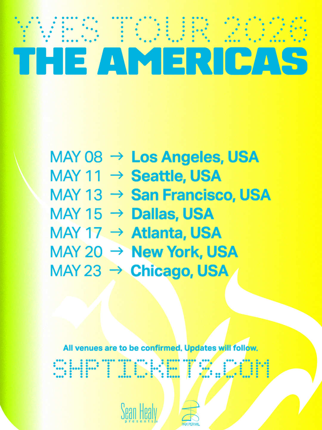 yves 2026 north american tour